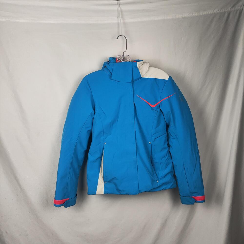 Spyder Jacket Toddler 2T Blue Colorblock Hooded Ski Softshell Snow Winter